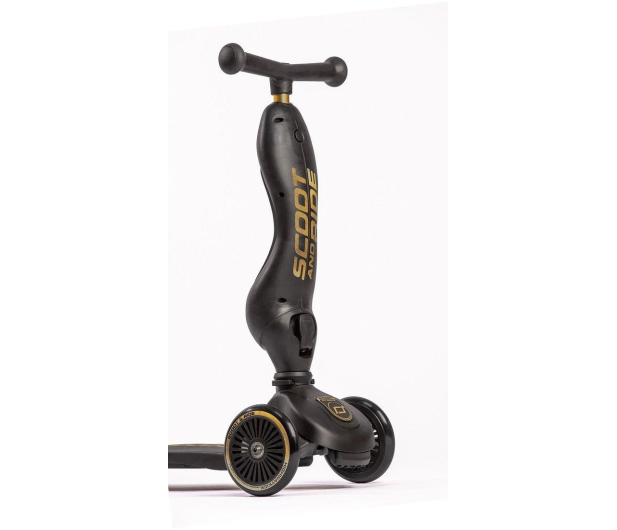 Scoot & Ride Highwaykick 1 Jeździk i hulajnoga 2w1 Black & Gold LE - 1021825 - zdjęcie 4